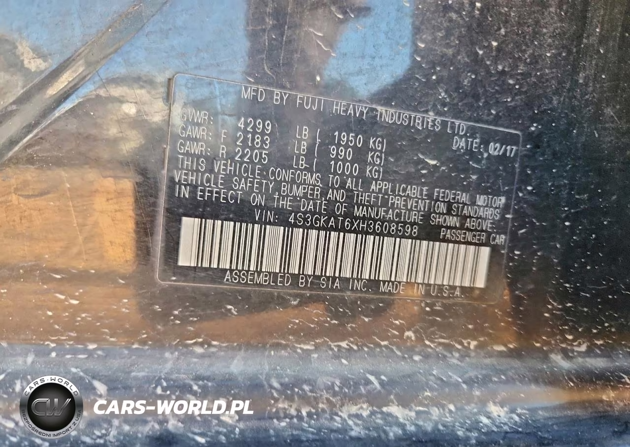 2017 Subaru Impreza Limited VIN:4S3GKAT6XH3608598 - 13