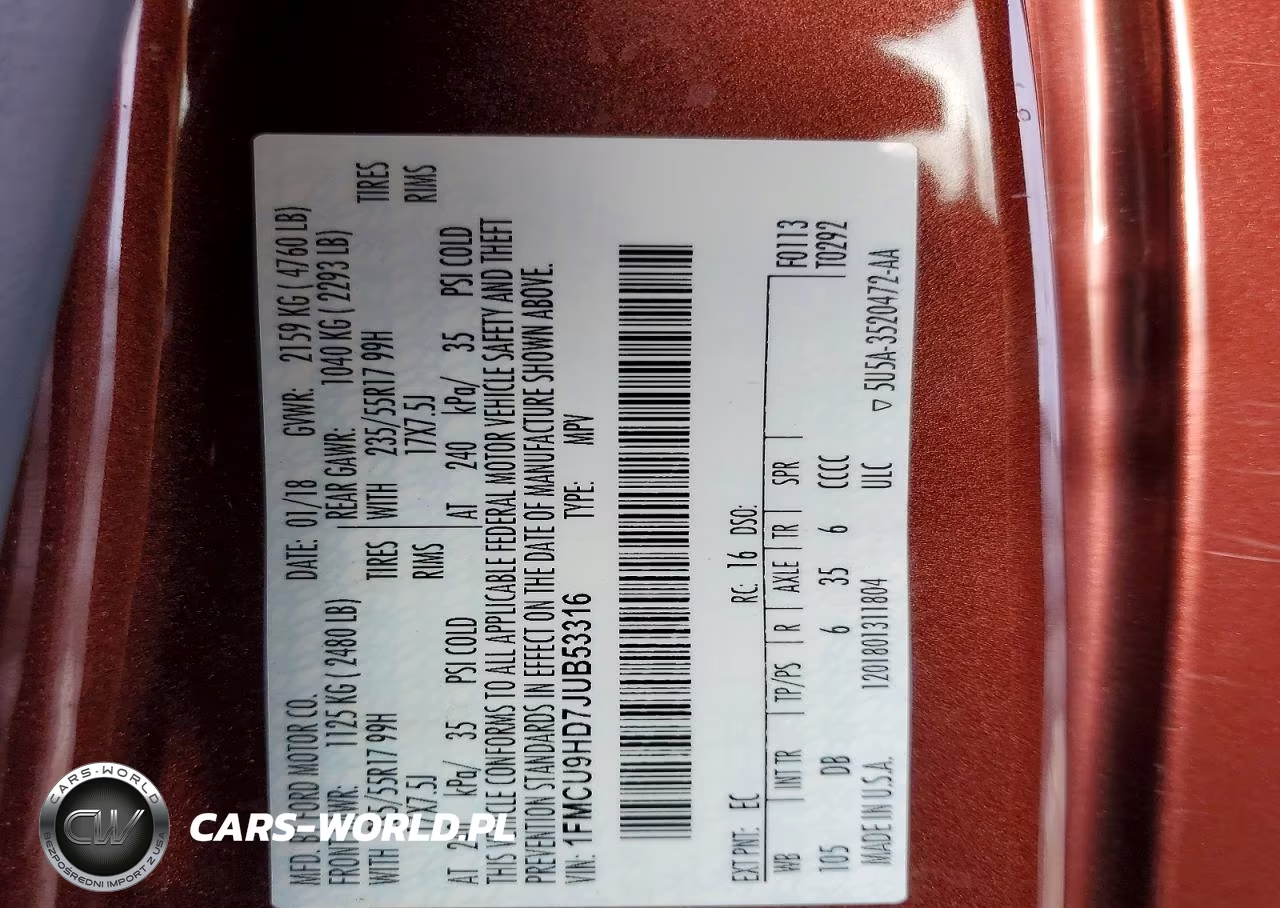 2018 Ford Escape Sel VIN:1FMCU9HD7JUB53316 - 13