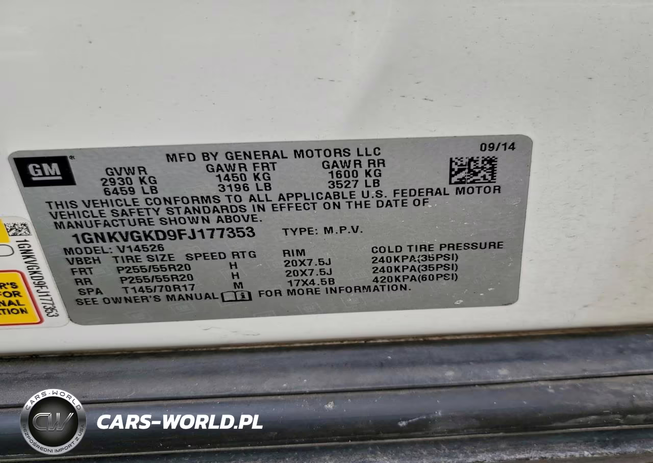 2015 Chevrolet Traverse Lt VIN:1GNKVGKD9FJ177353 - 13