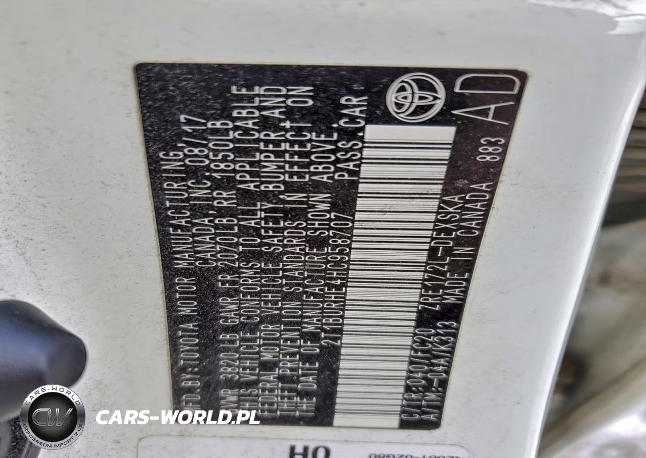 2017 Toyota Corolla L VIN:2T1BURHE4HC958707 - 12