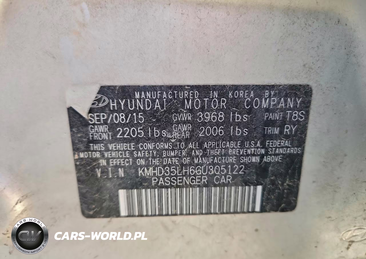 2016 Hyundai Elantra Gt VIN:KMHD35LH6GU305122 - 12
