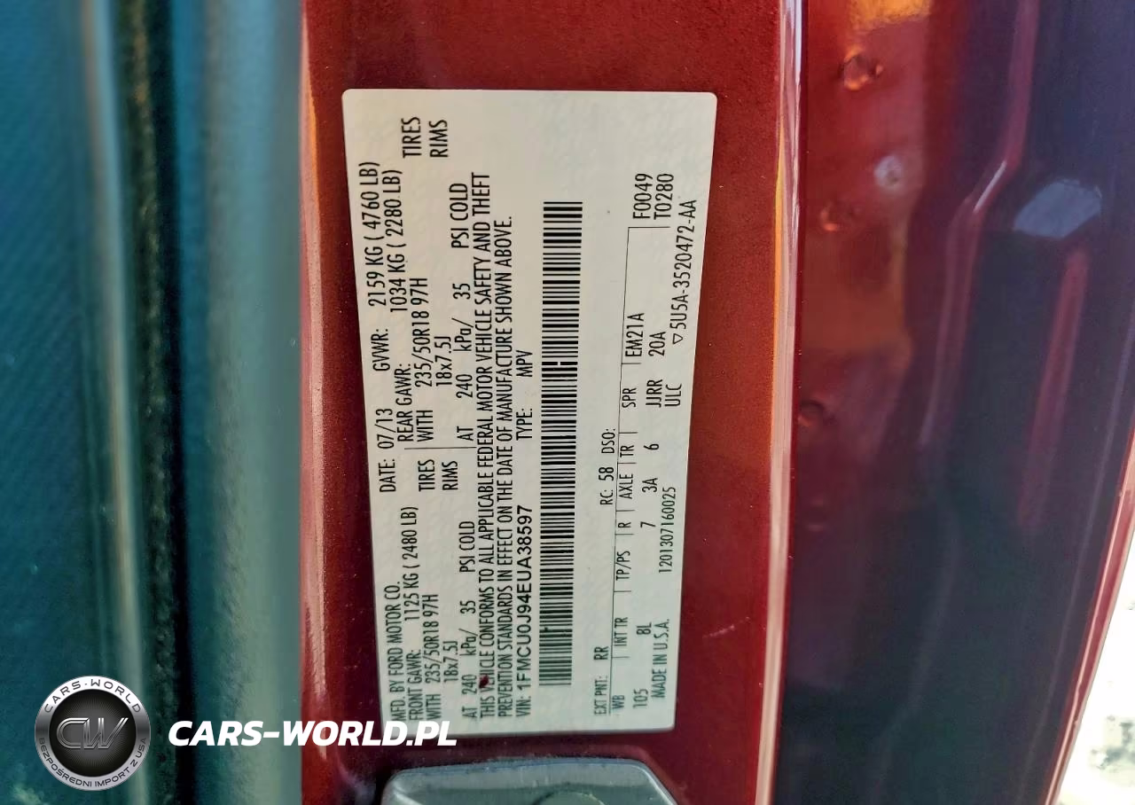 2014 Ford Escape Titanium VIN:1FMCU0J94EUA38597 - 13
