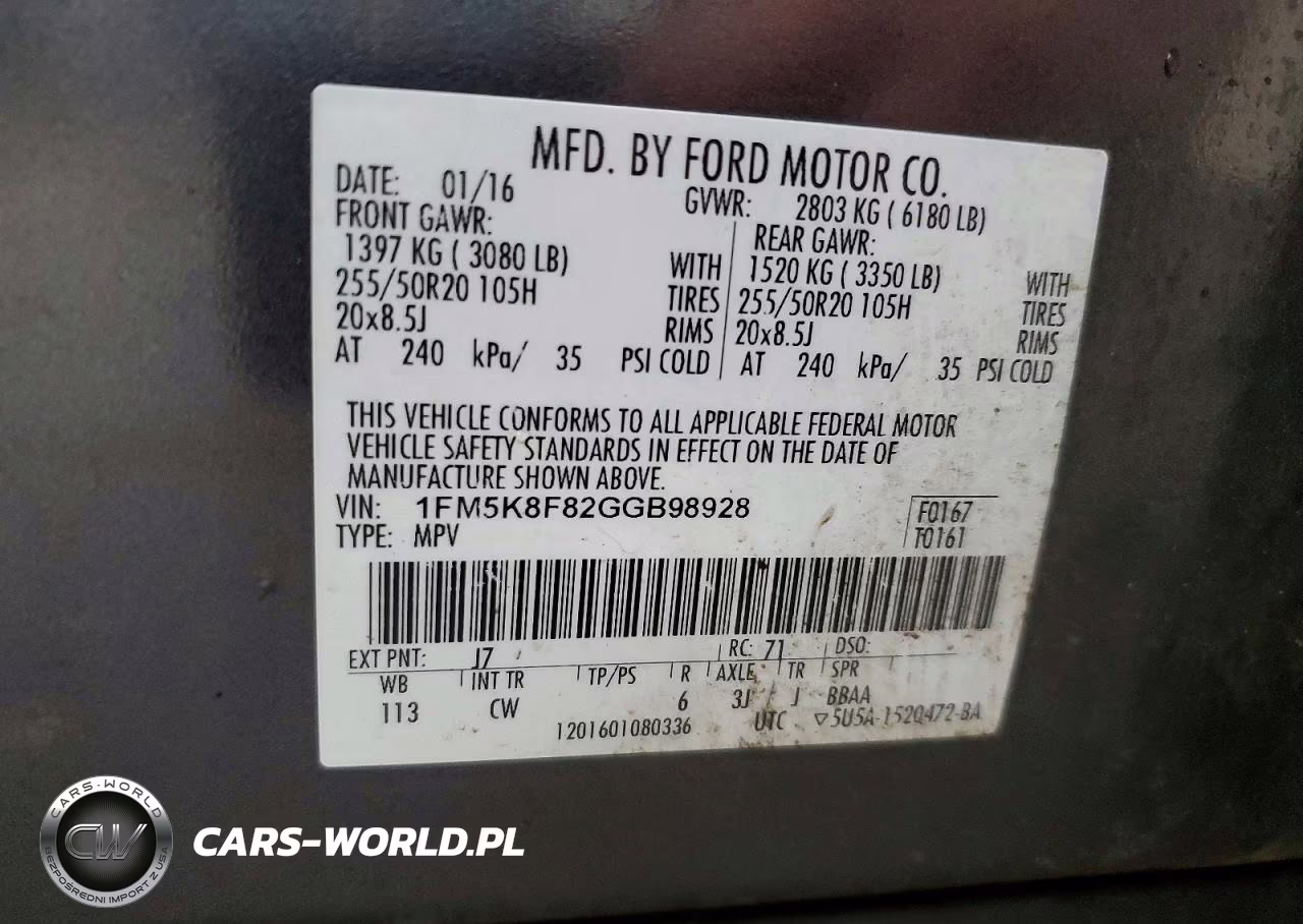 2016 Ford Explorer Limited VIN:1FM5K8F82GGB98928 - 13