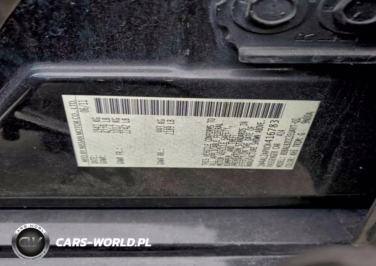 2012 Nissan Altima 2.5 VIN:1N4AL2APXCN416783 - 12
