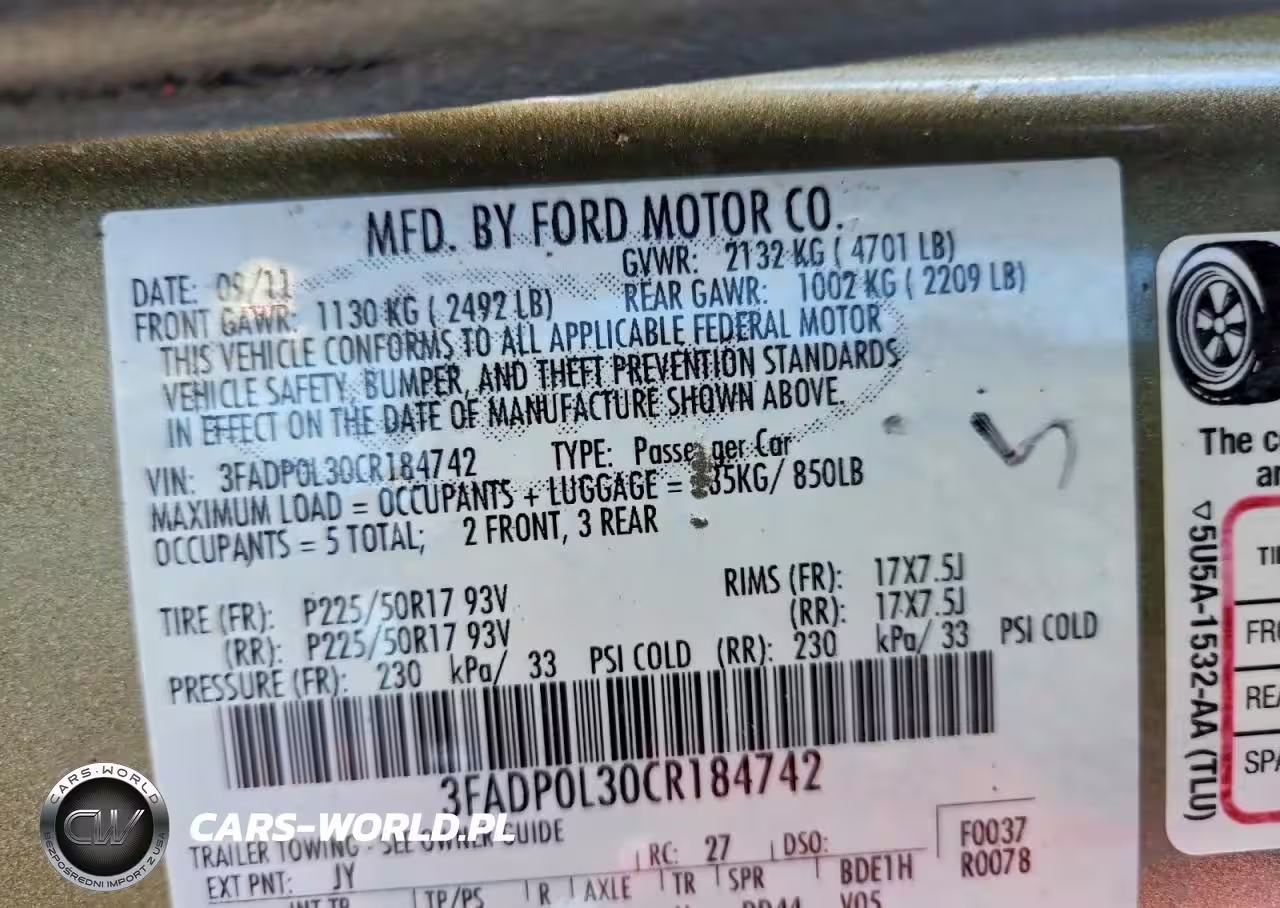 2012 Ford Fusion Hybrid VIN:3FADP0L30CR184742 - 13