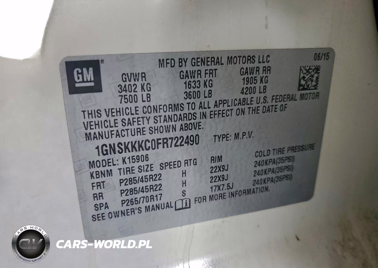 2015 Chevrolet Suburban K1500 Ltz VIN:1GNSKKKC0FR722490 - 13