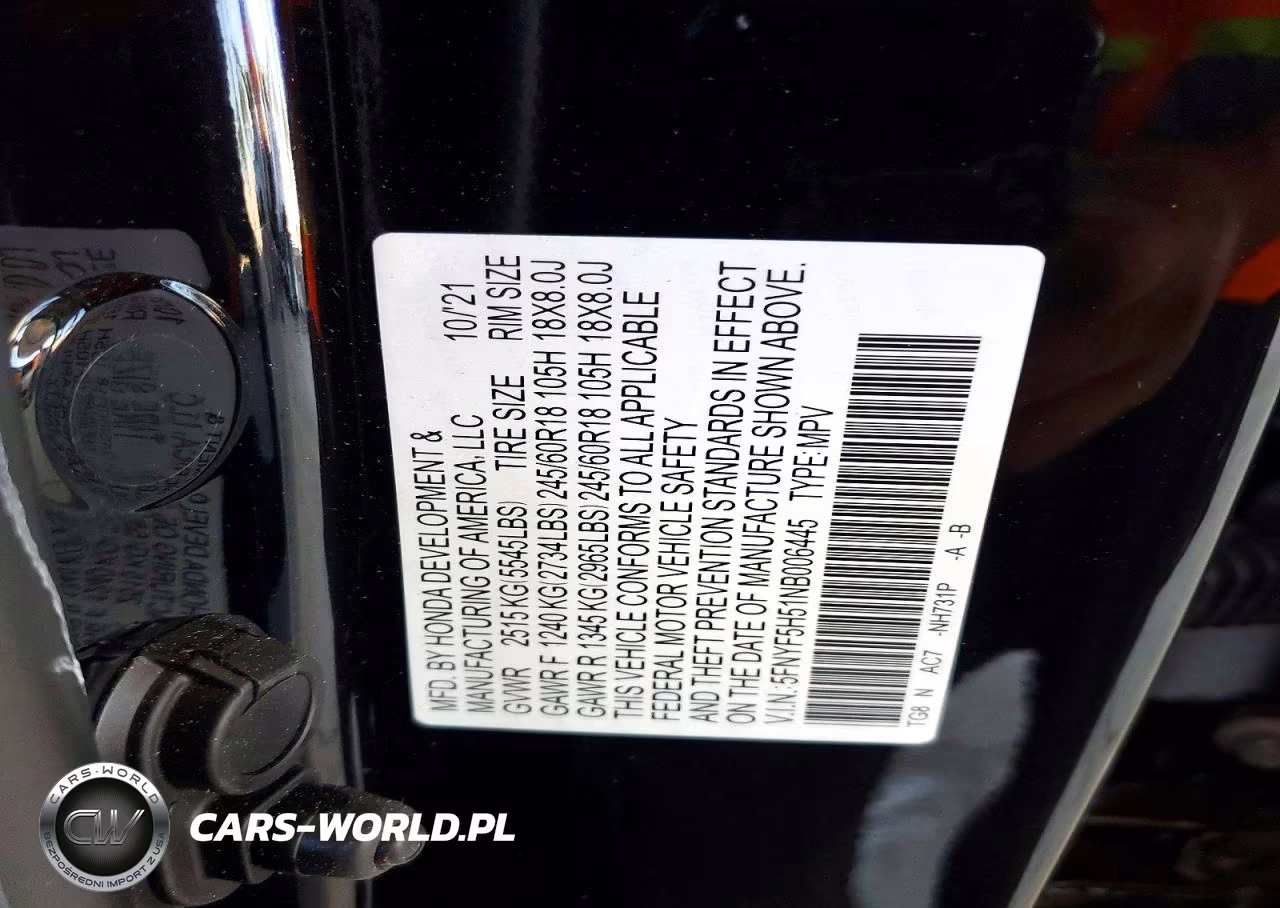 2022 Honda Pilot Exl VIN:5FNYF5H51NB006445 - 13