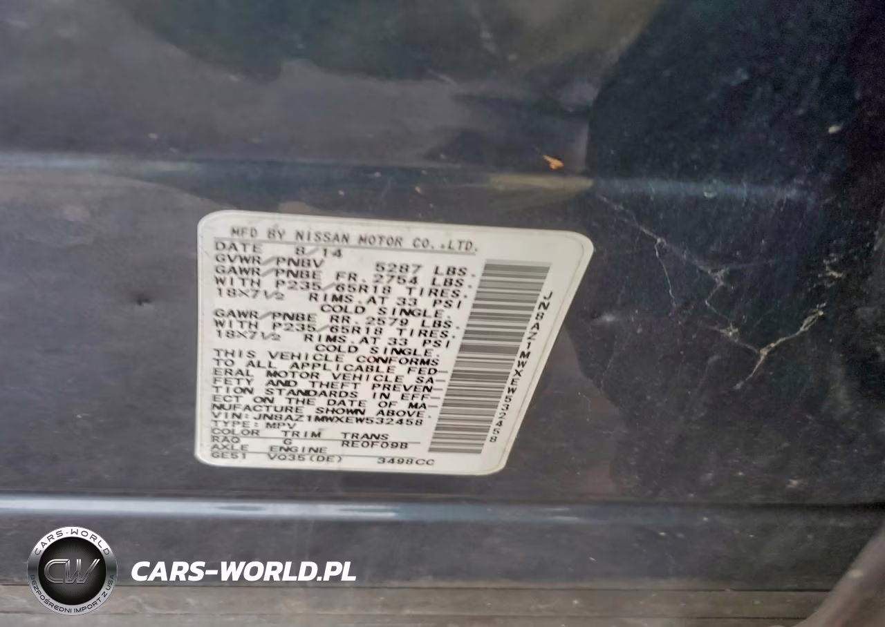 2014 Nissan Murano S VIN:JN8AZ1MWXEW532458 - 12