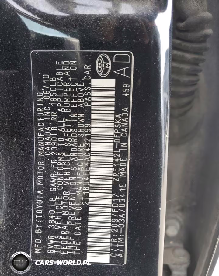 2010 Toyota Corolla Base VIN:2T1BU4EE4AC432199 - 12
