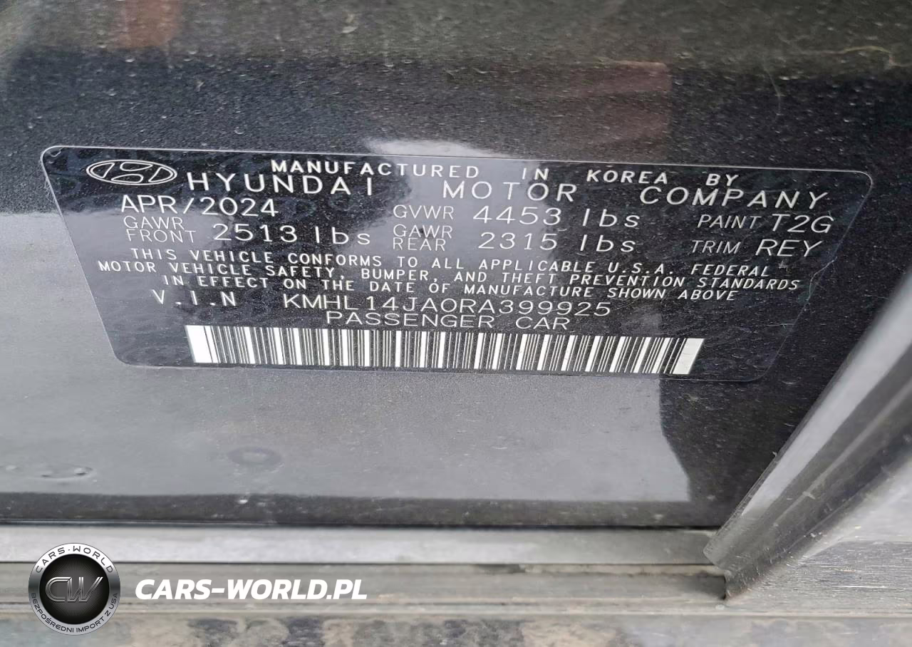 2024 Hyundai Sonata Sel VIN:KMHL14JA0RA399925 - 12