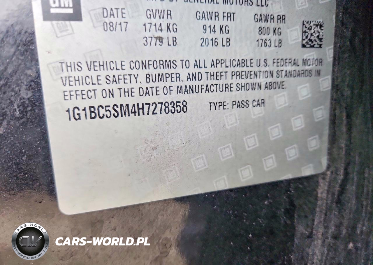 2017 Chev Cruze VIN:1G1BC5SM4H7278358 - 12
