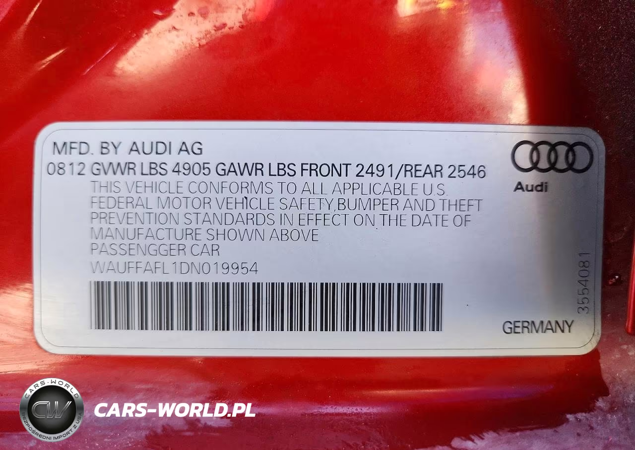2013 Audi A4 2.0T VIN:WAUFFAFL1DN019954 - 12