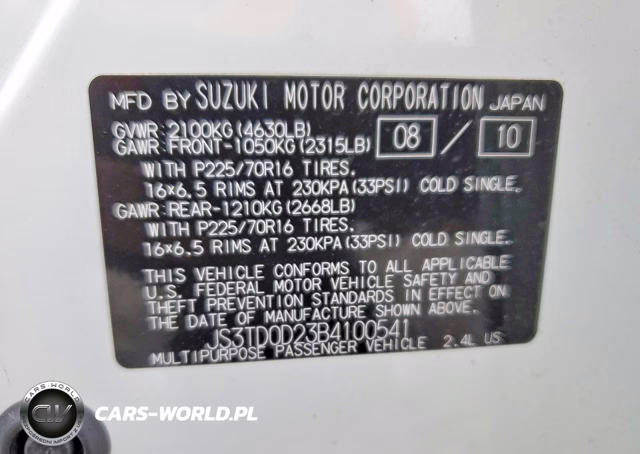 2011 Suzuki Gr Vitara VIN:JS3TD0D23B4100541 - 13