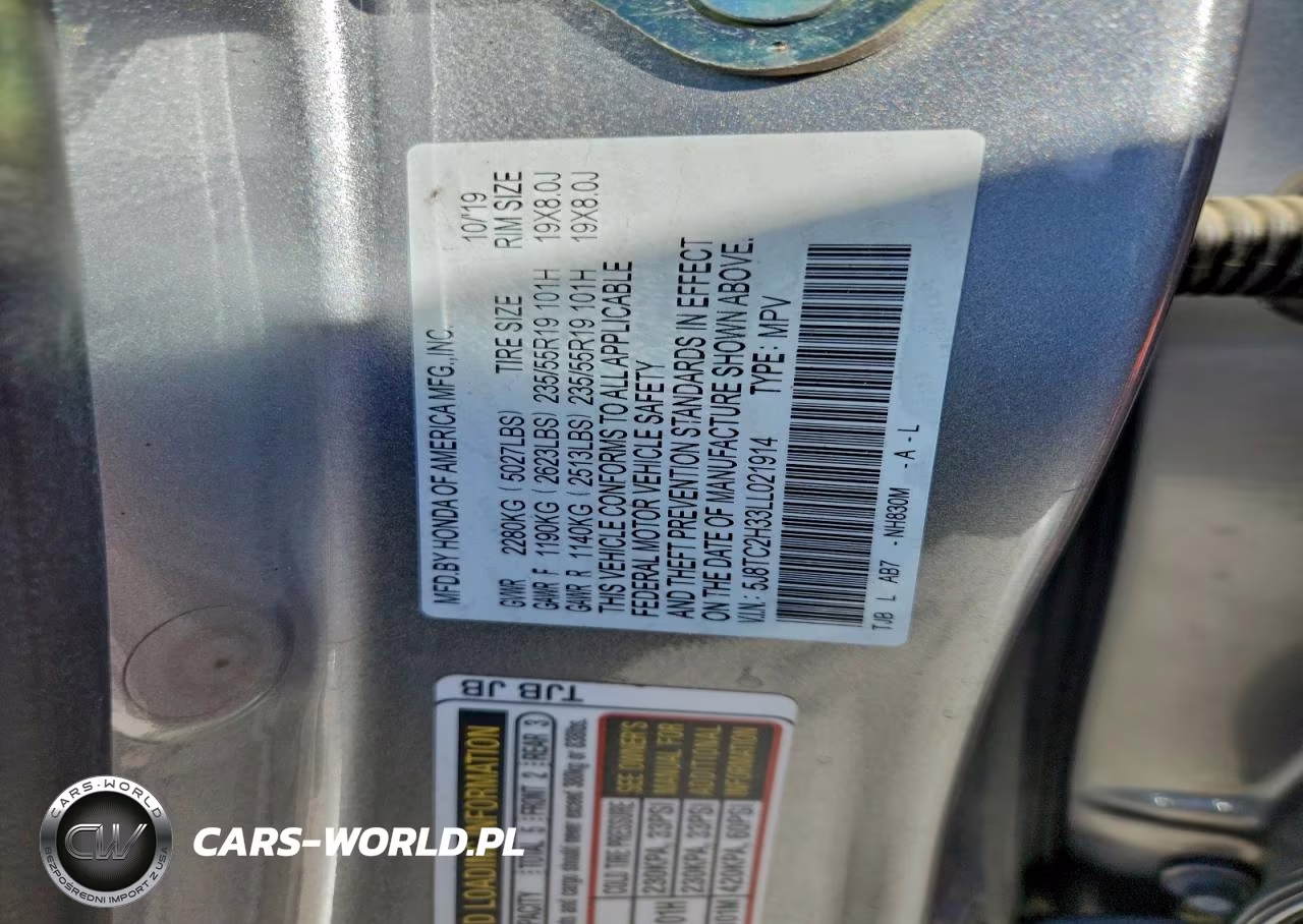 2020 Acura Rdx VIN:5J8TC2H33LL021914 - 13
