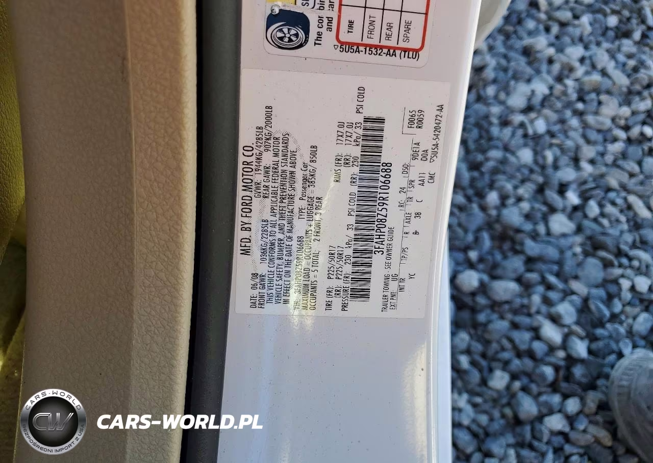 2009 Ford Fusion Sel VIN:3FAHP08Z59R106688 - 12