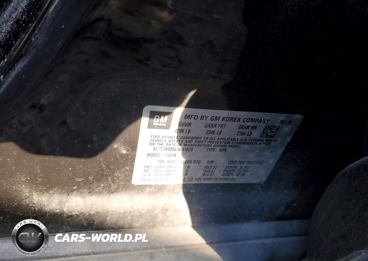 2020 Chevrolet Trax Ls VIN:KL7CJKSB6LB041629 - 13