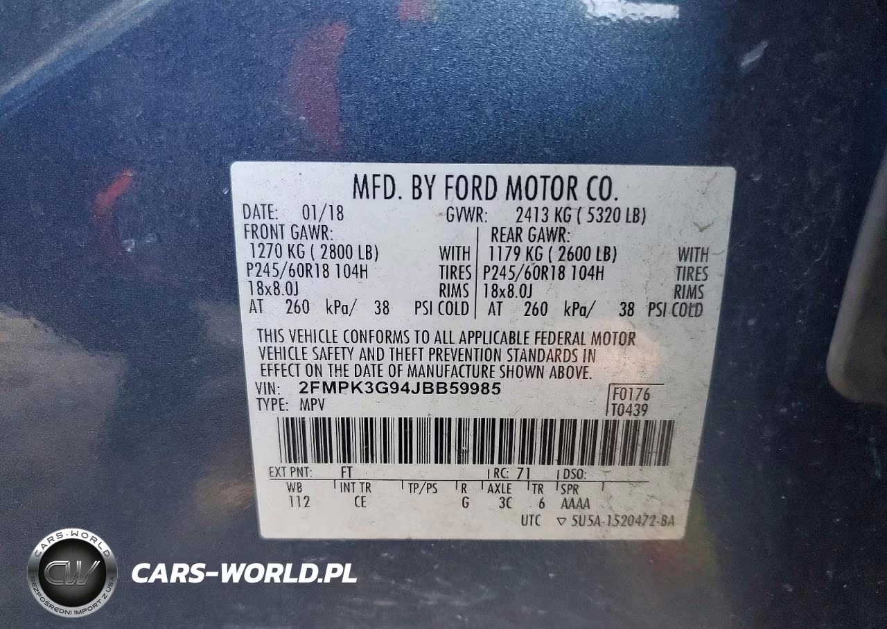 2018 Ford Edge Se VIN:2FMPK3G94JBB59985 - 13