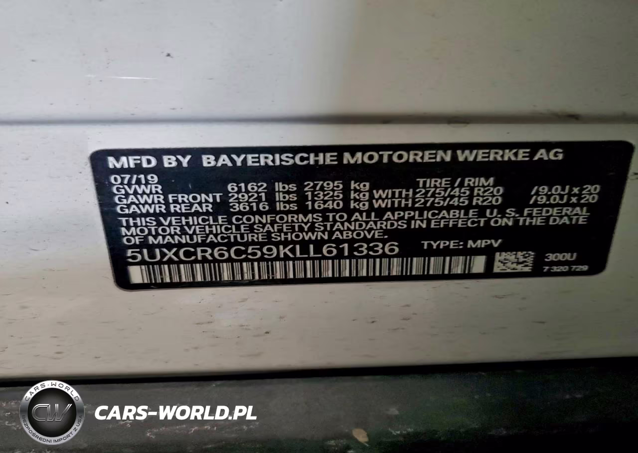 2019 BMW X5 xDrive40I VIN:5UXCR6C59KLL61336 - 14