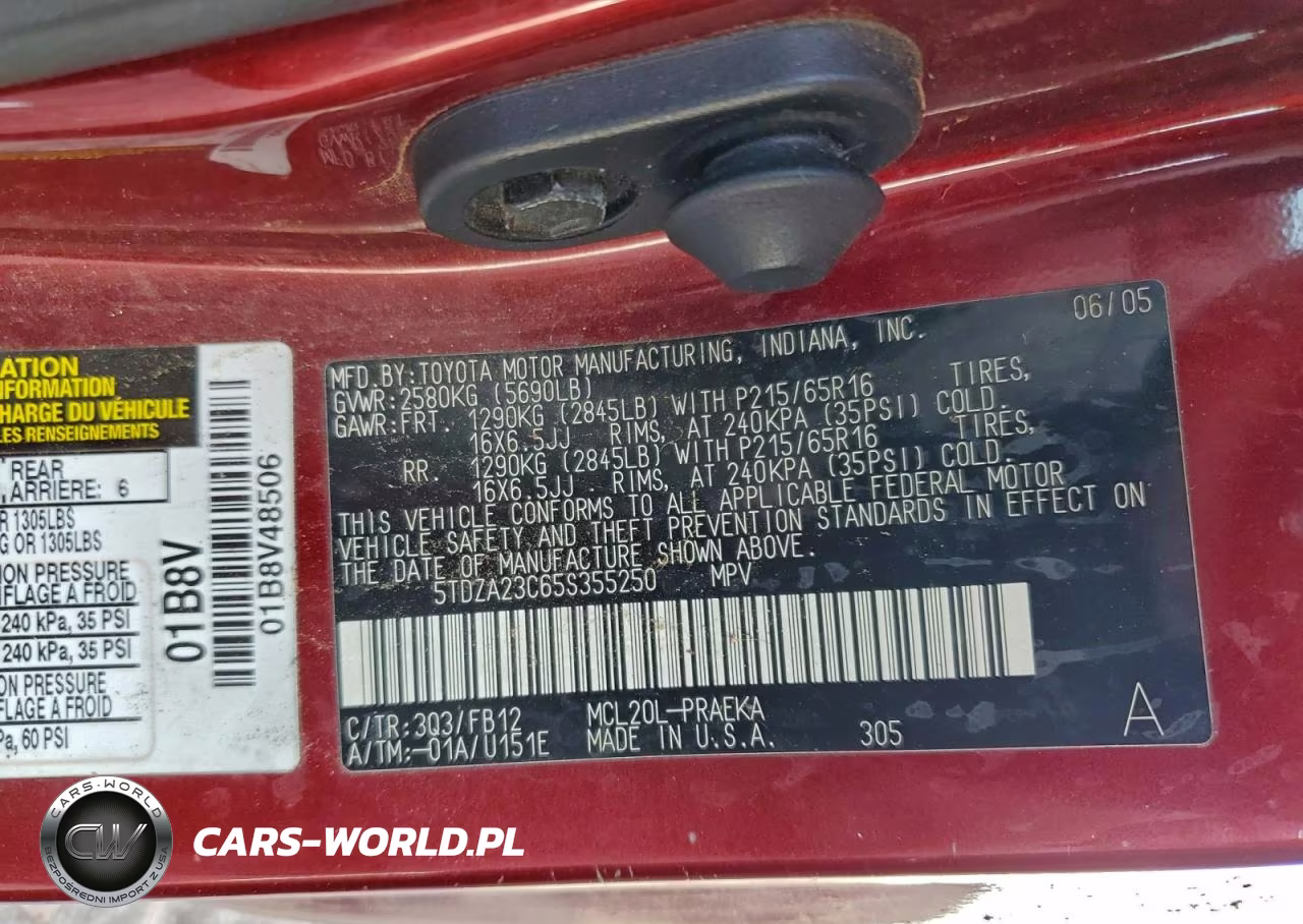 2005 Toyota Sienna VIN:5TDZA23C65S355250 - 13