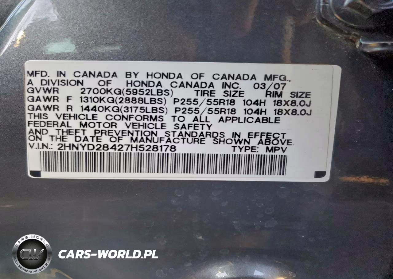 2007 Acura Mdx Technology VIN:2HNYD28427H528178 - 13