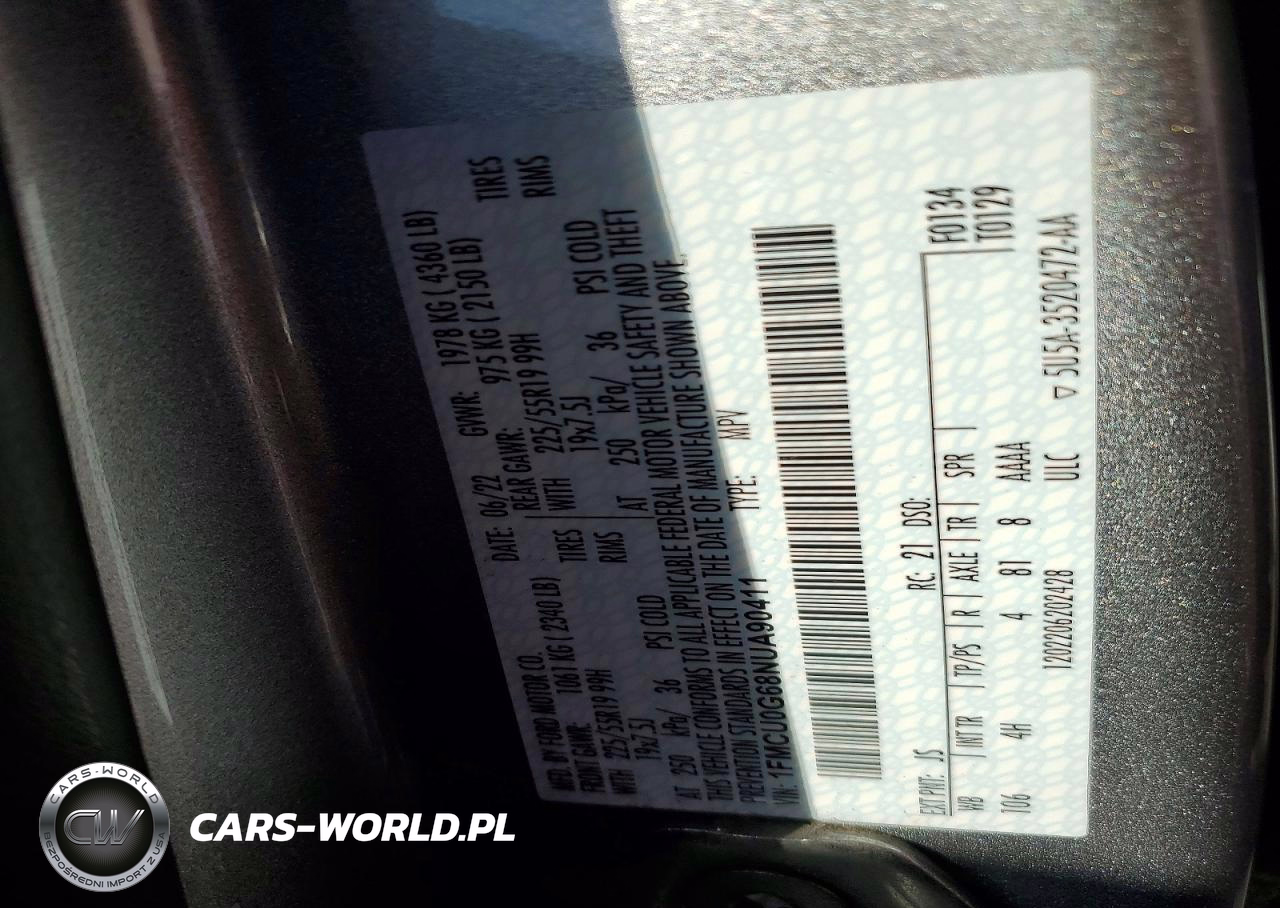 2022 Ford Escape Se VIN:1FMCU0G68NUA90411 - 14