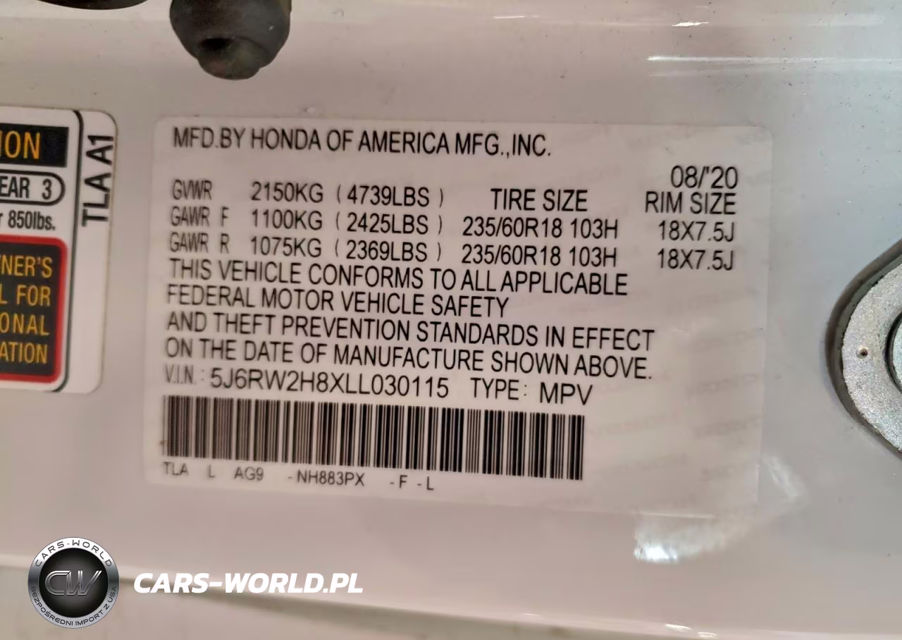 2020 Honda Cr-V Exl VIN:5J6RW2H8XLL030115 - 12