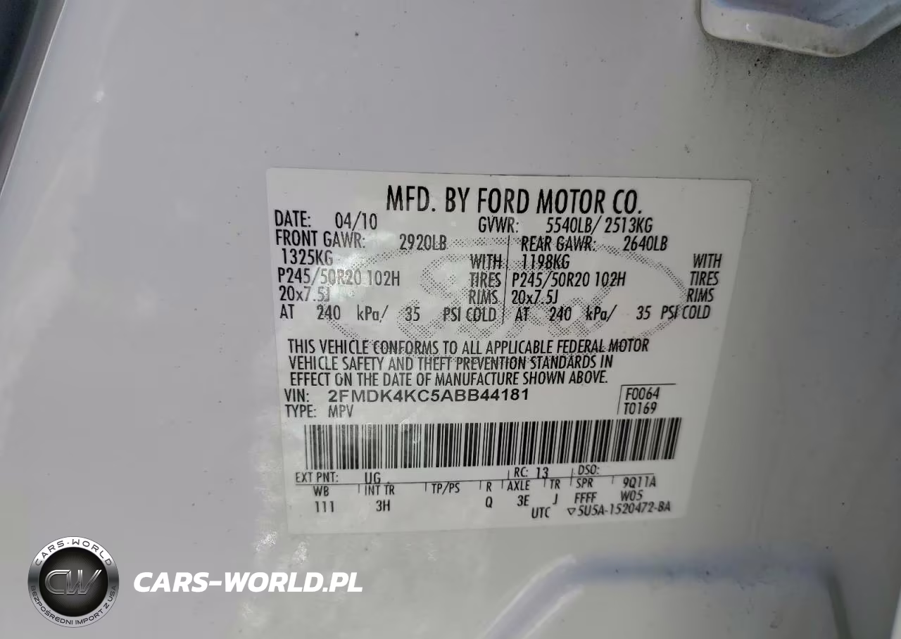 2010 Ford Edge Limited VIN:2FMDK4KC5ABB44181 - 14