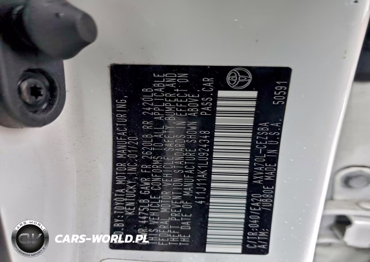 2020 Toyota Camry Se VIN:4T1J11AK1LU924348 - 12