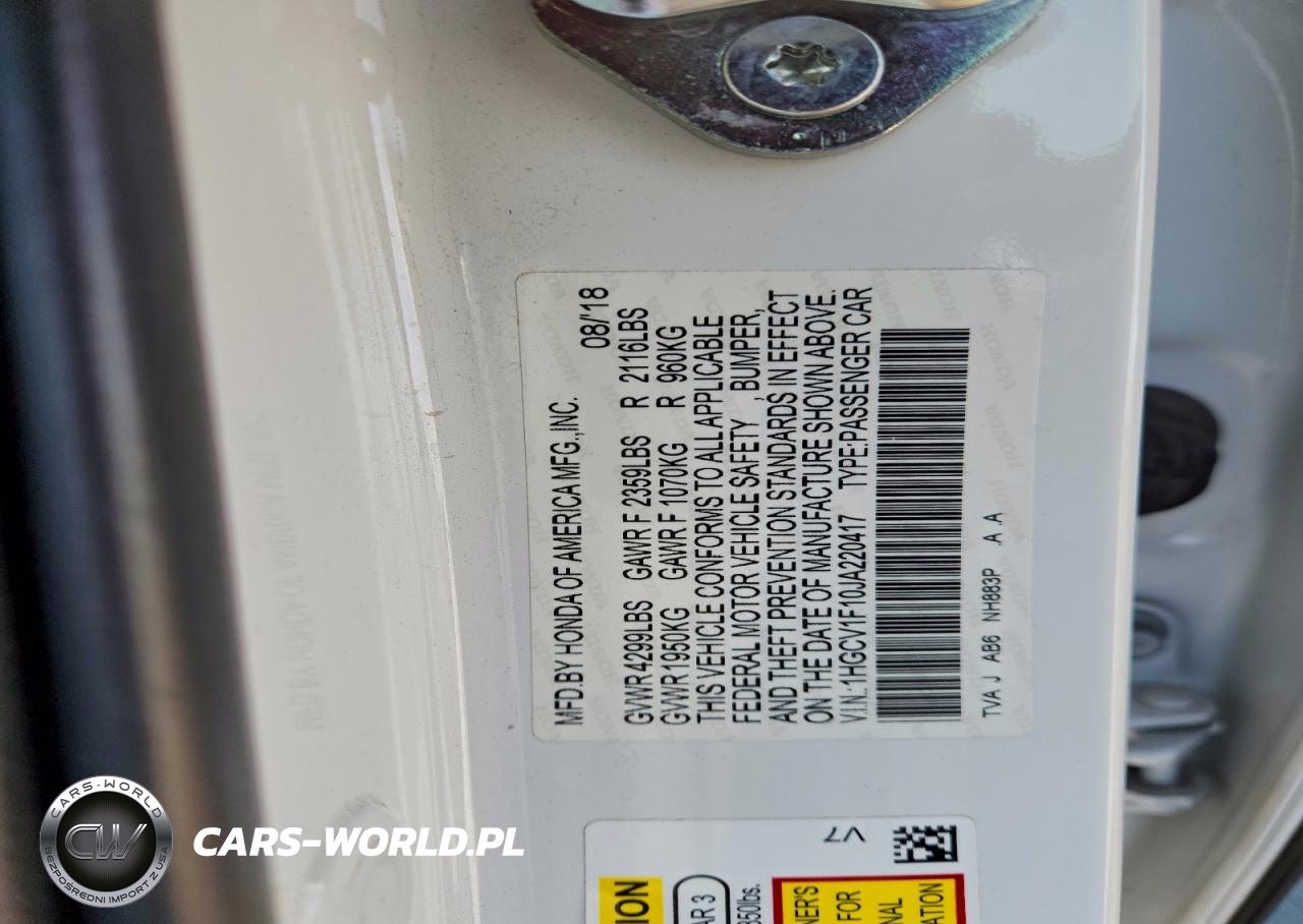 2018 Honda Accord Lx VIN:1HGCV1F10JA220417 - 13