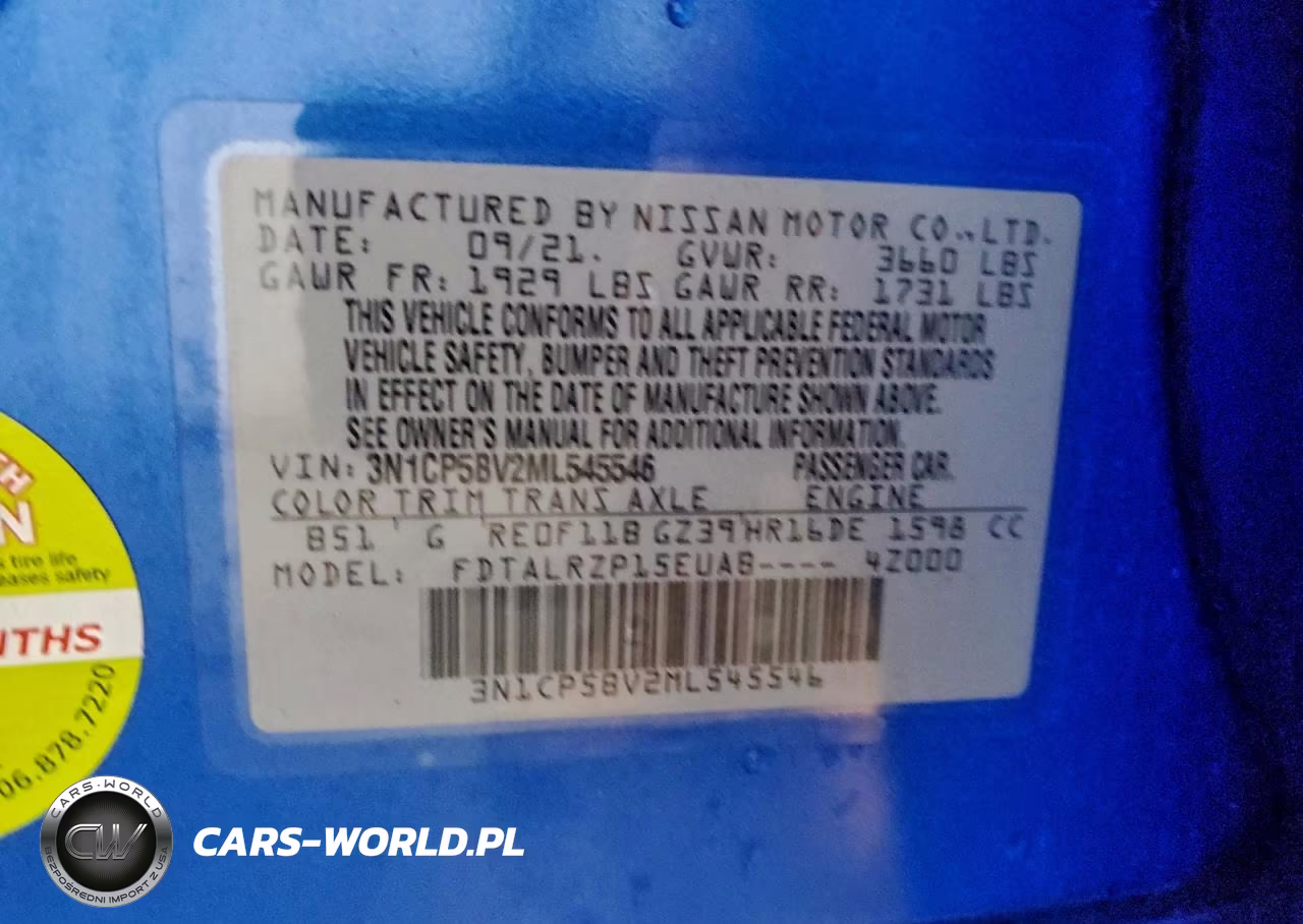 2021 Nissan Kicks S VIN:3N1CP5BV2ML545546 - 12