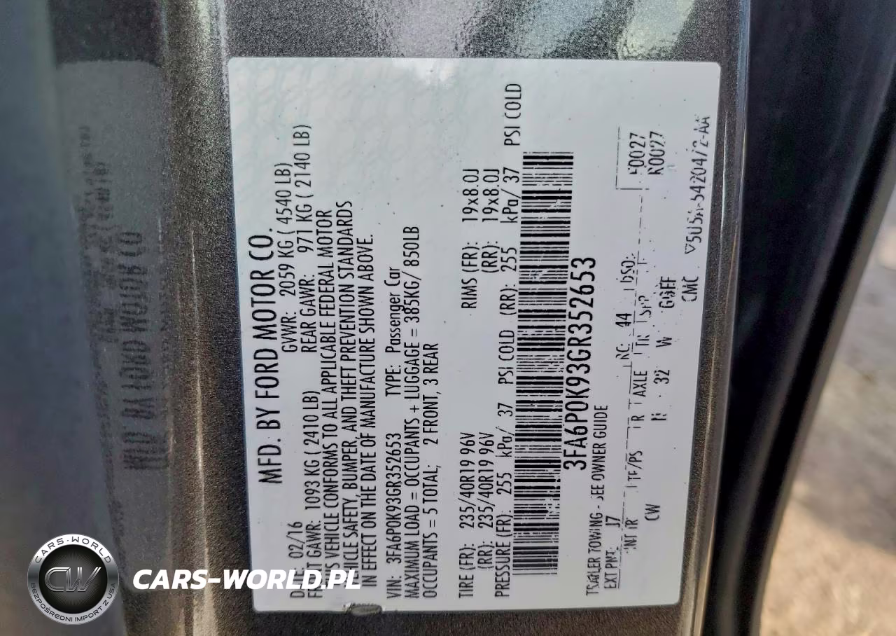 2016 Ford Fusion Titanium VIN:3FA6P0K93GR352653 - 12
