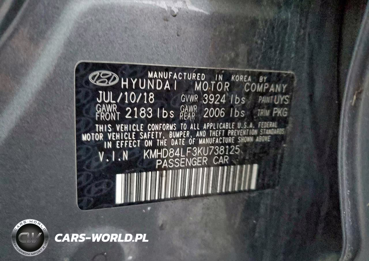 2019 Hyundai Elantra Sel VIN:KMHD84LF3KU738125 - 13