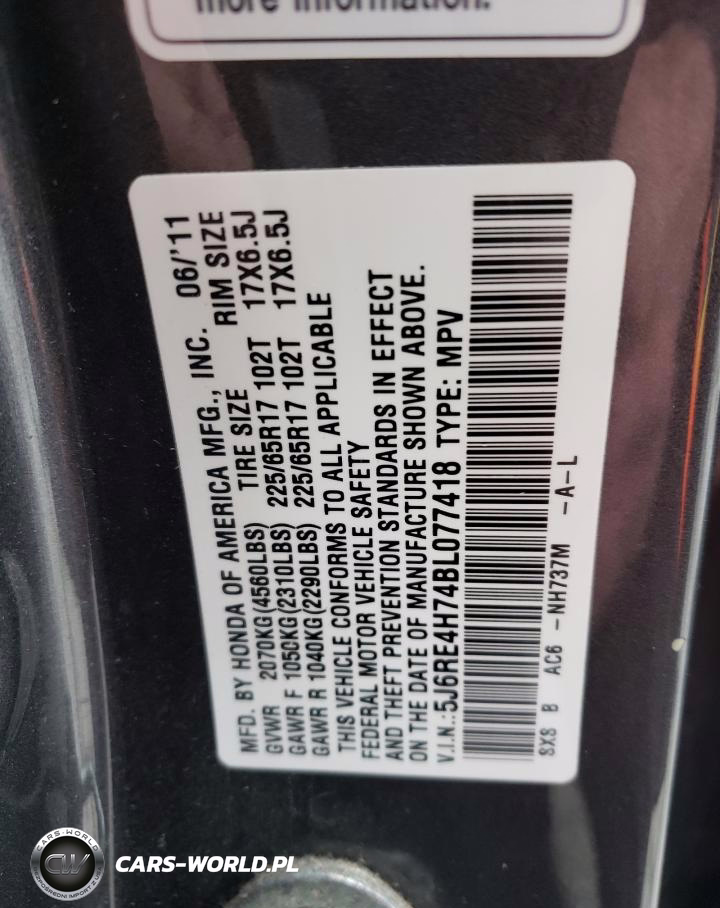 2011 Honda Cr-V Exl VIN:5J6RE4H74BL077418 - 26