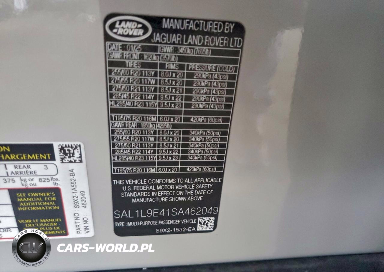 2025 Land Rover Range Rover Sport Dynamic Se VIN:SAL1L9E41SA462049 - 13