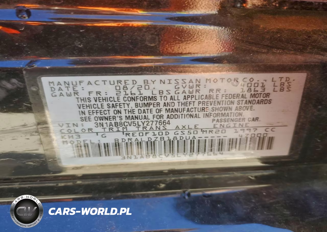 2020 Nissan Sentra Sv VIN:3N1AB8CV5LY277664 - 12