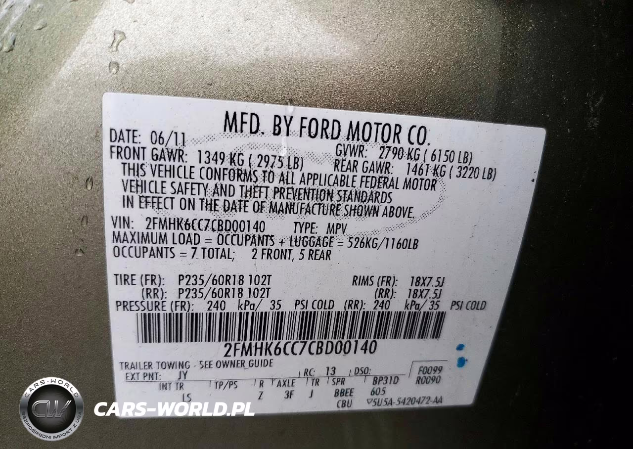 2012 Ford Flex Sel VIN:2FMHK6CC7CBD00140 - 13