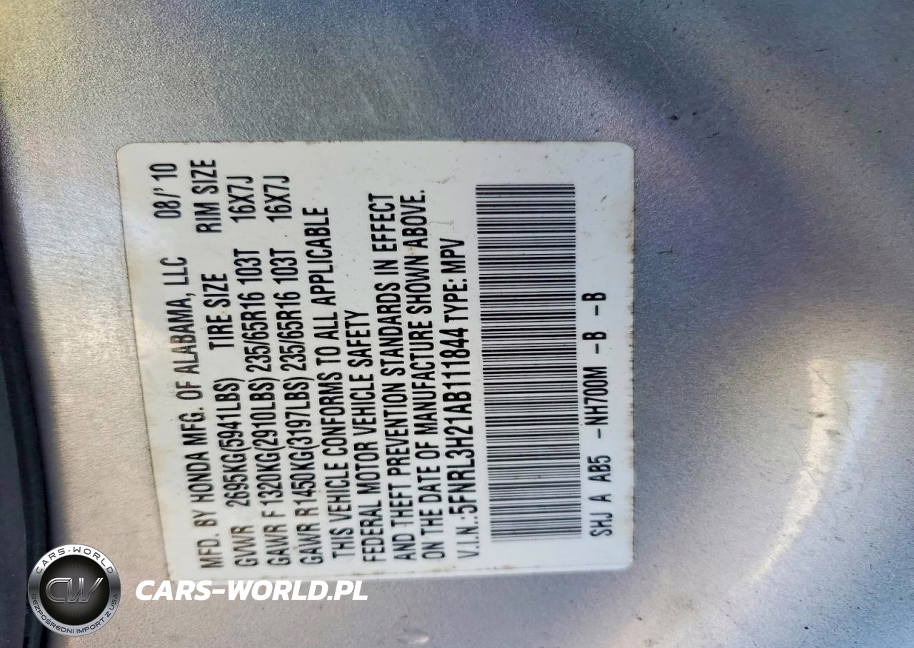 2010 Honda Odyssey Lx VIN:5FNRL3H21AB111844 - 13