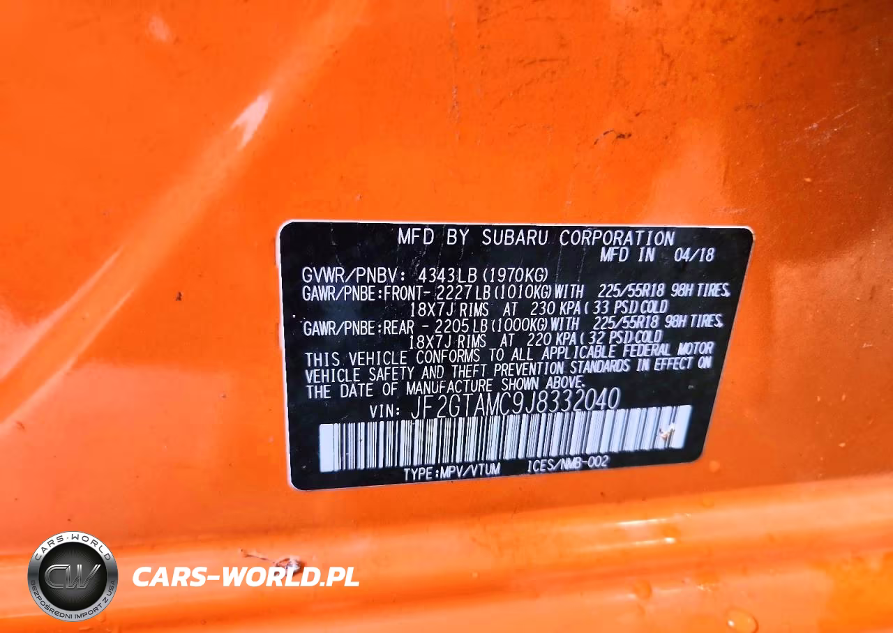 2018 Subaru Crosstrek Limited VIN:JF2GTAMC9J8332040 - 12