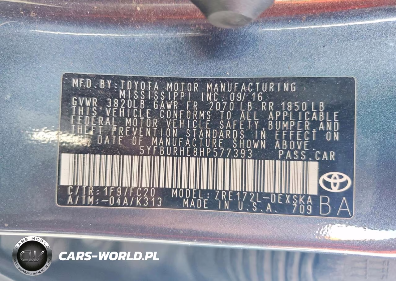 2017 Toyota Corolla Se VIN:5YFBURHE8HP577393 - 13