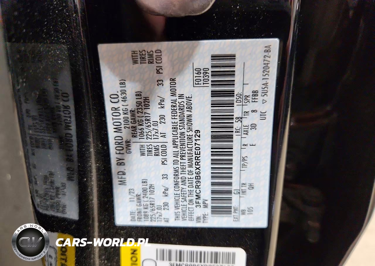 2024 Ford Bronco Sport Big Bend VIN:3FMCR9B6XRRE07129 - 14