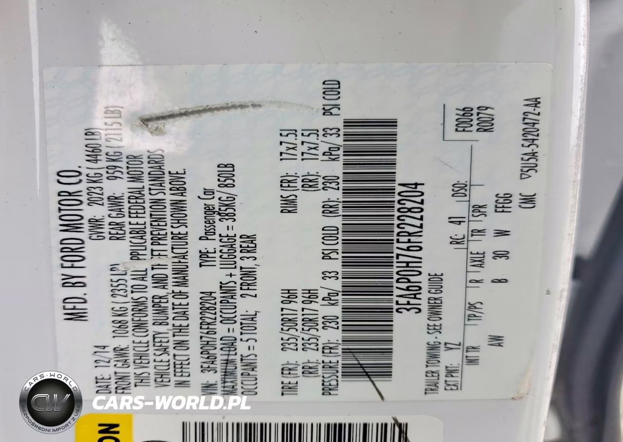 2015 Ford Fusion Se VIN:3FA6P0H76FR228204 - 12