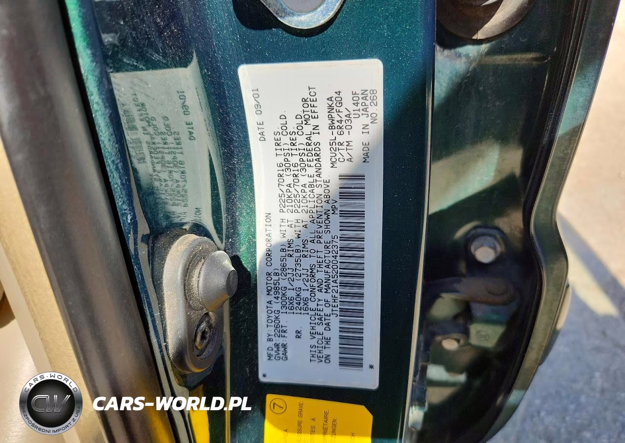 2002 Toyota Highlander Limited VIN:JTEHF21A520042375 - 12