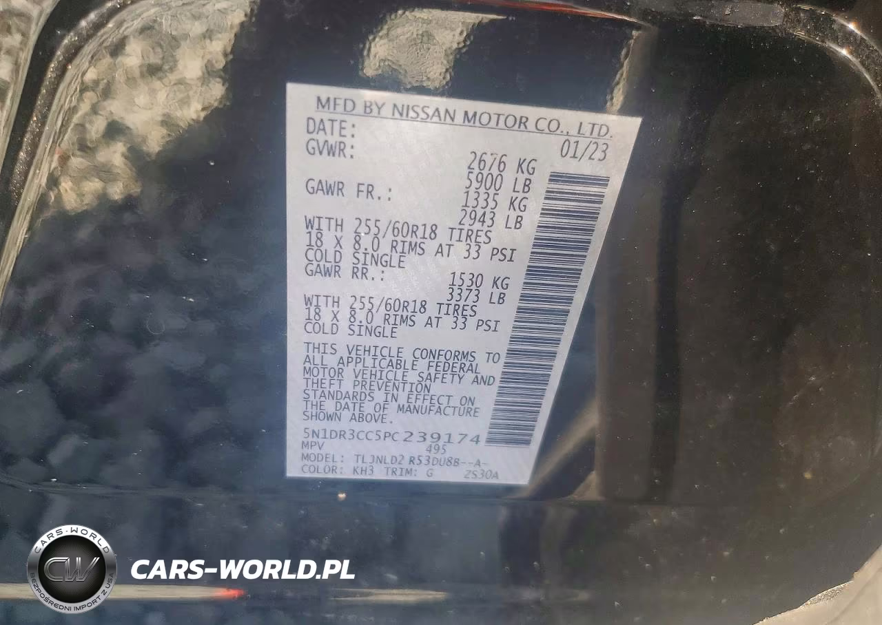 2023 Nissan Pathfinder Sl VIN:5N1DR3CC5PC239174 - 13
