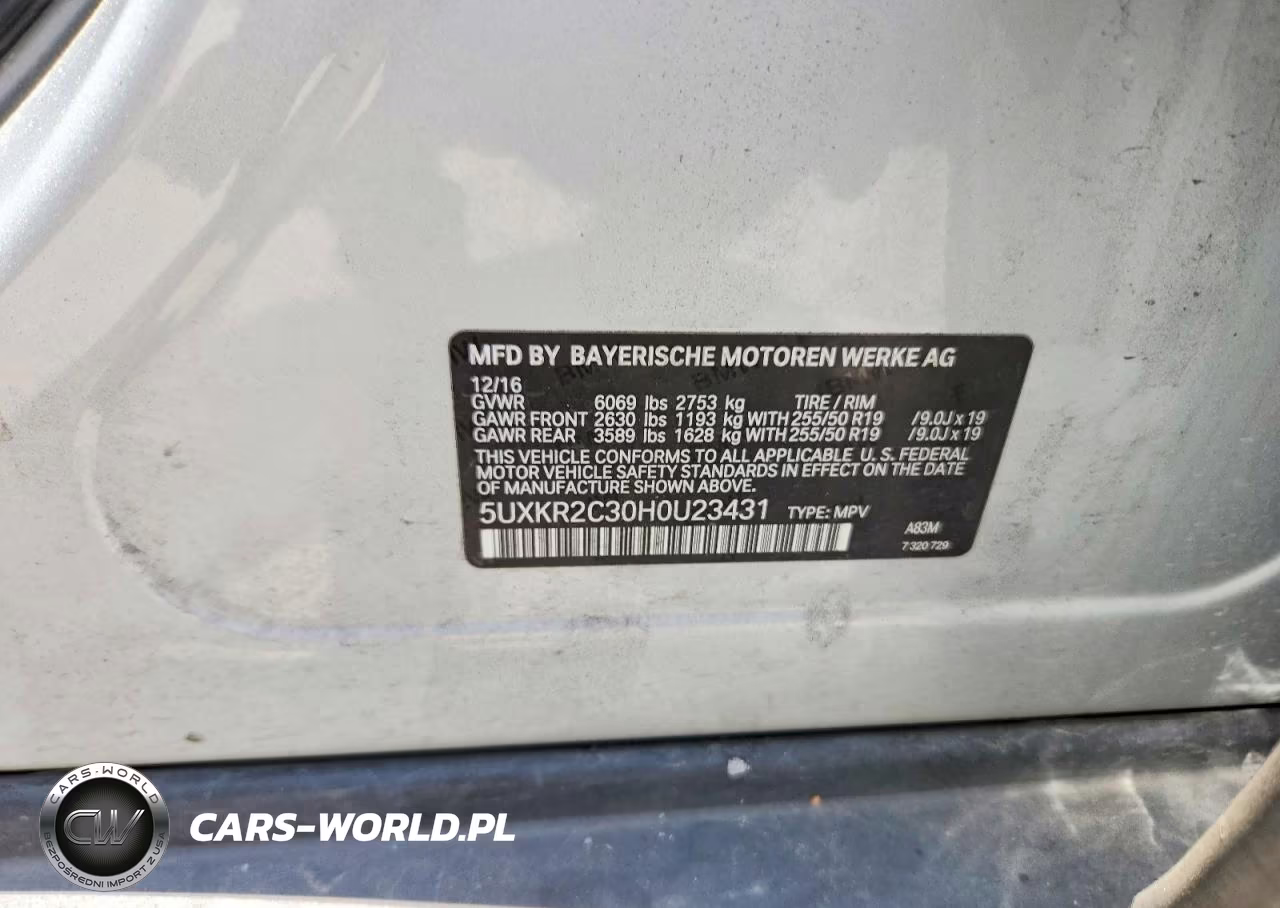 2017 BMW X5 Sdrive35I VIN:5UXKR2C30H0U23431 - 13