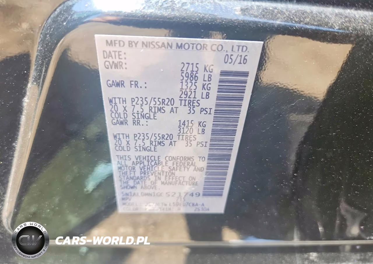 2016 Infiniti Qx60 Base VIN:5N1AL0MN1GC521749 - 13
