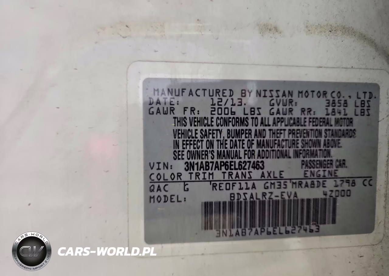 2014 Nissan Sentra Sr VIN:3N1AB7AP6EL627463 - 12