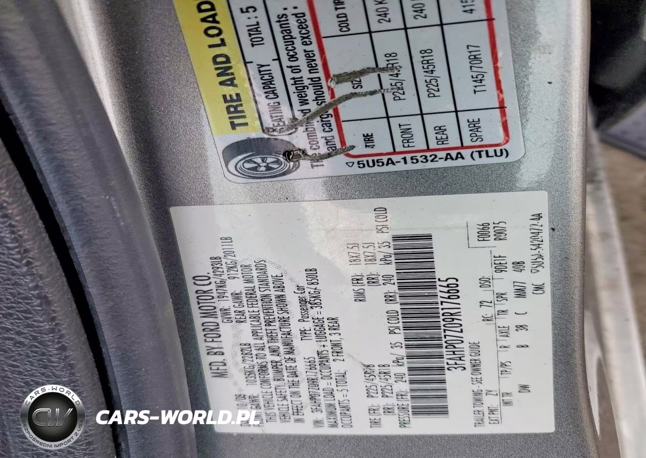 2009 Ford Fusion Se VIN:3FAHP07Z09R176665 - 13