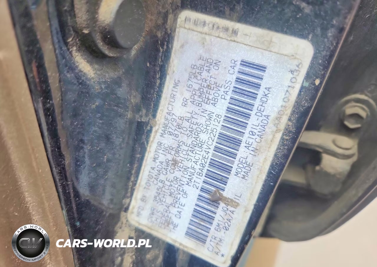 1997 Toyota Corolla Base-Ce VIN:2T1BA02E4VC225128 - 12