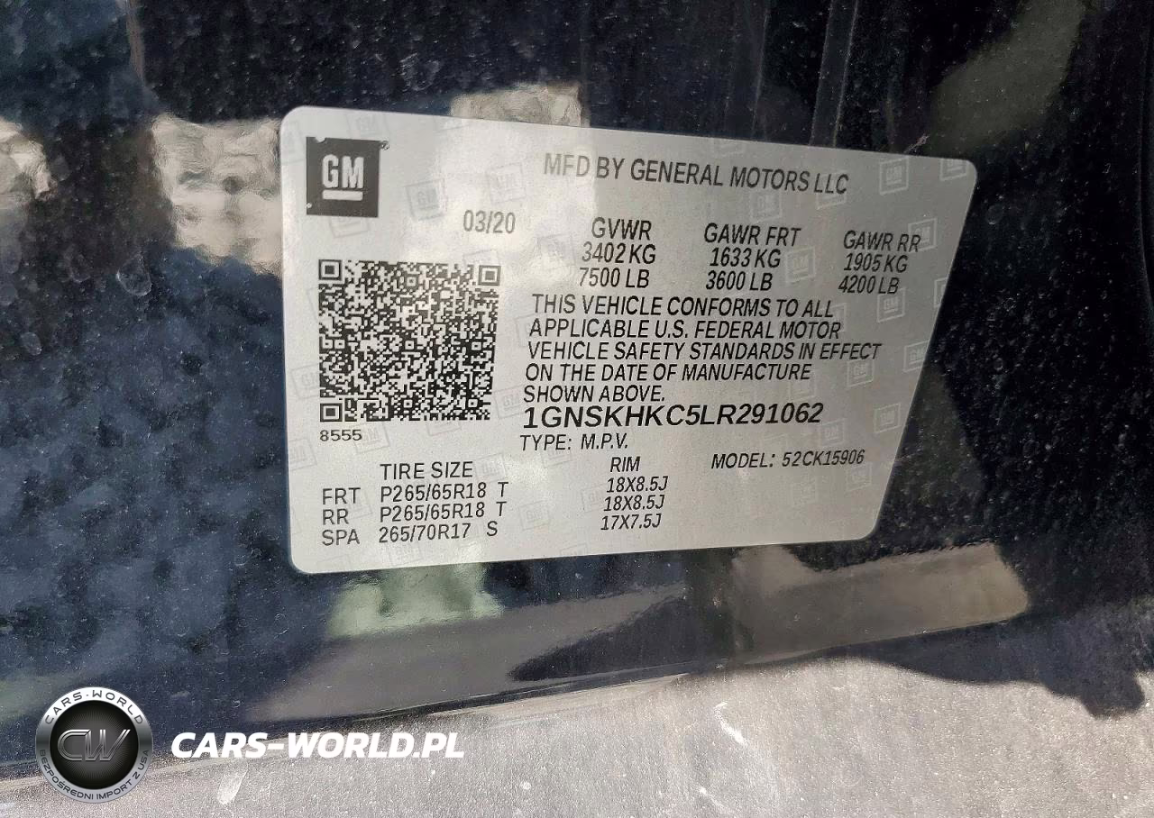 2020 Chevrolet Suburban K1500 Lt VIN:1GNSKHKC5LR291062 - 13