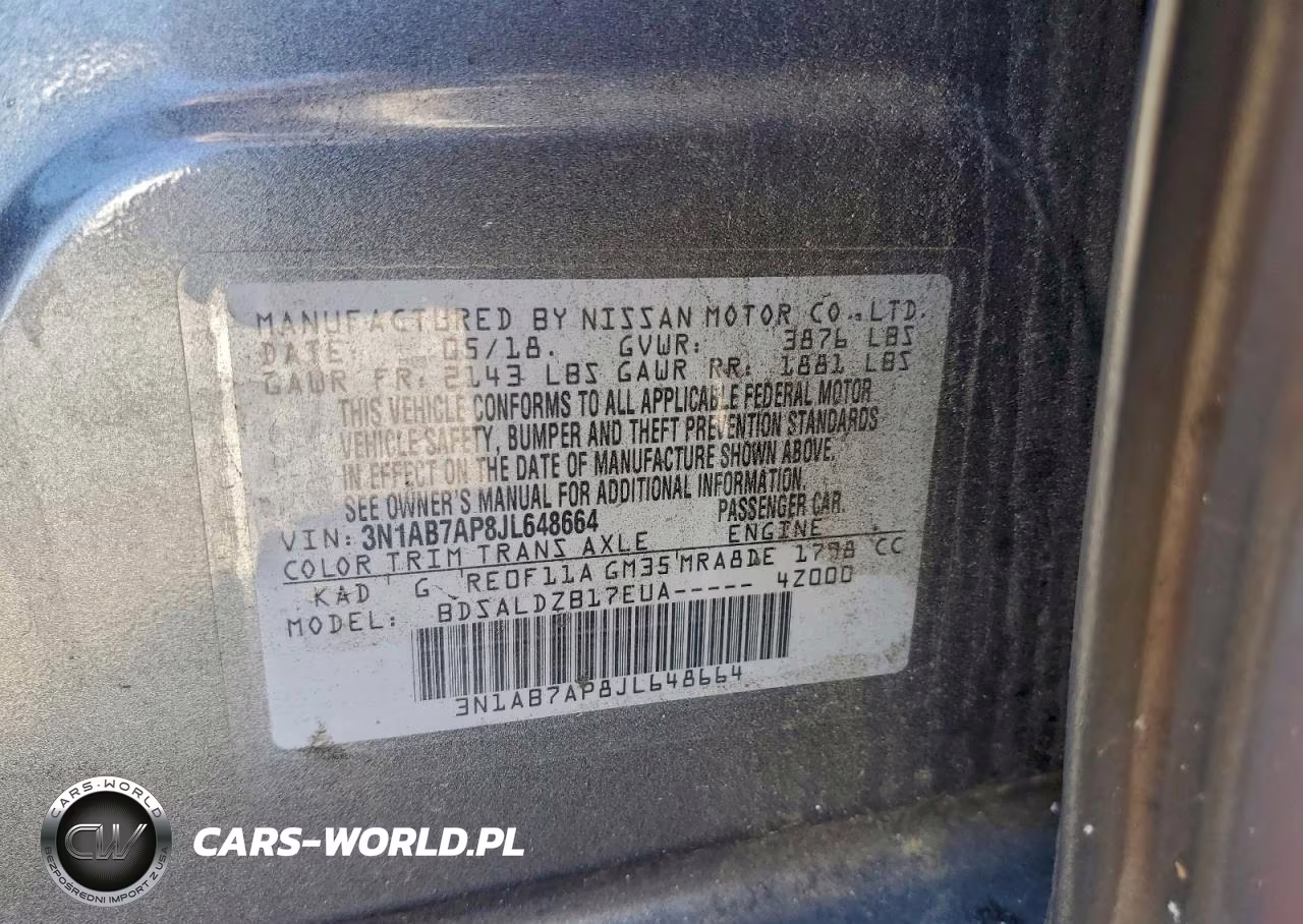 2018 Nissan Sentra VIN:3N1AB7AP8JL648664 - 12